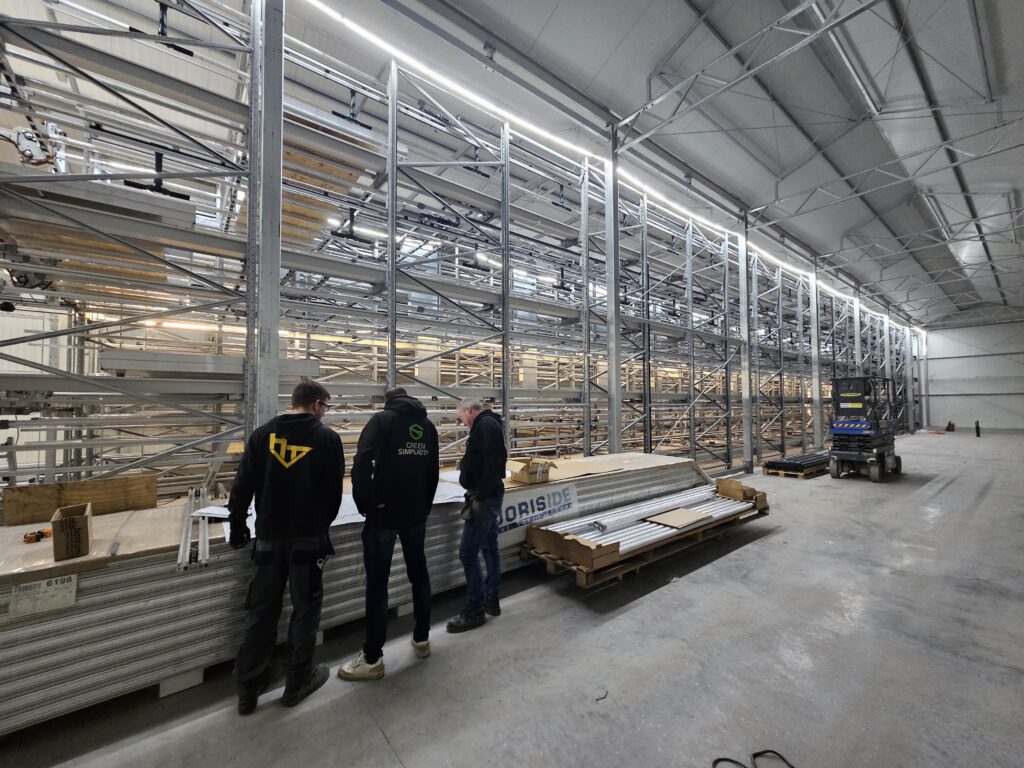 Klimaatinstallatie in vertical farm
